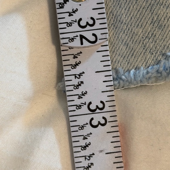 Veronica Beard Taylor Relaxed Wide Leg Jeans High Rise Light Wash Frayed Hem 31 - Picture 11 of 14